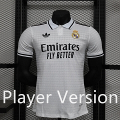 Player Version 2024-25 Real Madrid White Thailand Soccer Jersey AAA-888