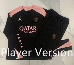 Player Version 2024-2025 Jordan Paris SG Black Thailand Soccer Tracksuit -815