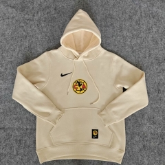 2024-2025 Club América Beige Thailand Soccer Tracksuit With Hat-7411