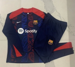 2024-2025 Barcelona Camouflage Blue Thailand Soccer Tracksuit-815