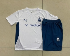 2024-2025 Olympique de Marseille White Short-sleeved Thailand Soccer Tracksuit-815