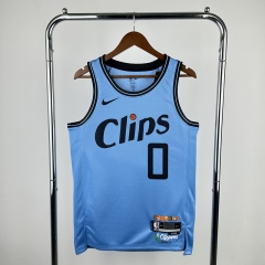 2025 City Version Los Angeles Clippers Blue #0 NBA Jersey-311