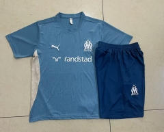 2024-2025 Olympique de Marseille Laker Blue Short-sleeved Thailand Soccer Tracksuit-815