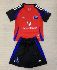 2024-2025 Hamburger SV Away Red Soccer Uniform-AY