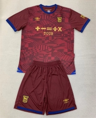 2024-2025 Ipswich Town Away Maroon Soccer Uniform-AY