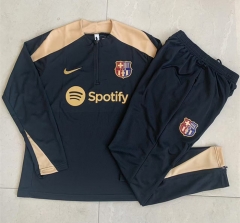 2024-2025 Barcelona Black Thailand Soccer Tracksuit-815