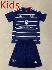 2024-2025 Hamburger SV 2nd Away Blue Kids/Youth Soccer Uniform-AY