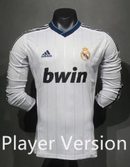 Player Version Retro Version 2012-2013 Real Madrid Home White LS Thailand Soccer Jersey AAA-4563