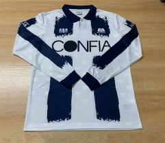 Retro Version 95-96 Monterrey Home Blue&White LS Thailand Soccer Jersey AAA-6895