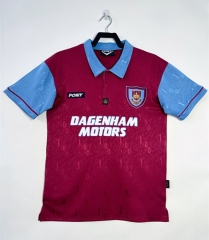 Retro Version 95-97 West Ham United Home Blue&Red Thailand Soccer Jersey AAA-811