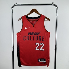 2025 City Edition Miami Heat Red #22 NBA Jersey-311