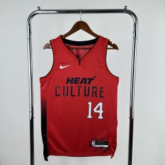 2025 City Edition Miami Heat Red #14 NBA Jersey-311