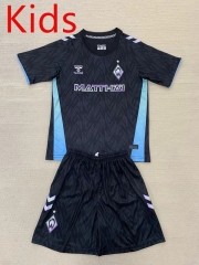 2024-2025 SV Werder Bremen 2nd Away Black Kids/Youth Soccer Uniform-AY