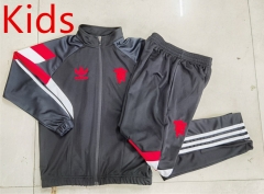 2024-2025 Retro Version Manchester United Black Kids/Youth Soccer Jacket Uniform-815