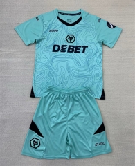 2024-2025 Wolverhampton Wanderers Goalkeeper Laker Blue Soccer Uniform-AY