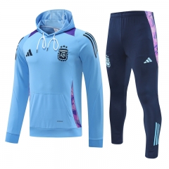 2024-2025 Argentina Light Blue Thailand Soccer Tracksuit With Hat-418