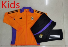 2024-2025 Real Madrid Orange Kids/Youth Soccer Jacket Uniform-815