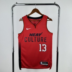 2025 City Edition Miami Heat Red #13 NBA Jersey-311