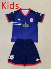 2024-2025 Deportivo La Coruña Away Blue Kids/Youth Soccer Uniform-AY