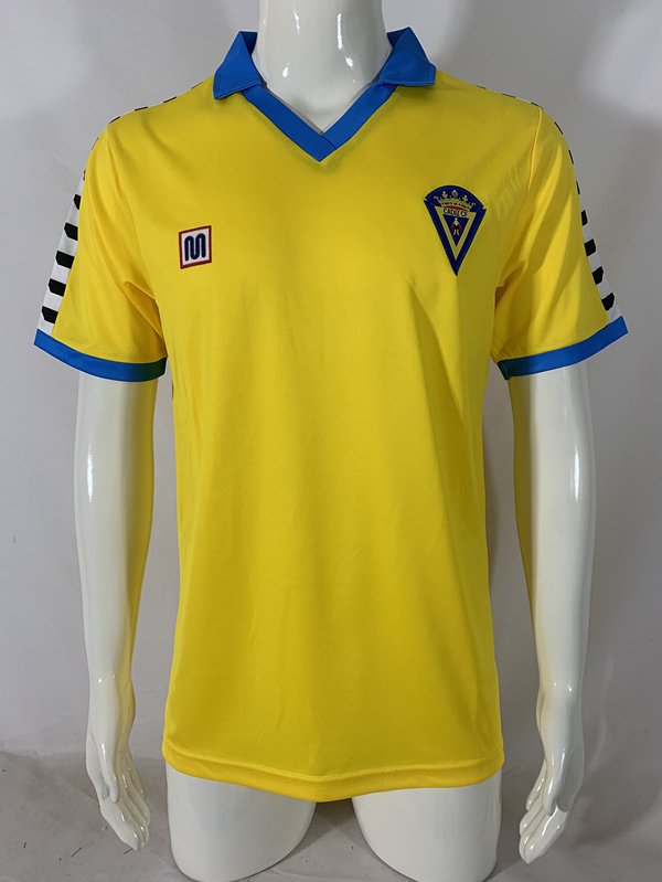 Retro Version 83-84 Cádiz CF Home Yellow Thailand Soccer Jersey AAA-503