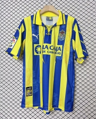 Retro Version 97-98 UD Las Palmas Away Yellow&Blue Thailand Soccer Jersey AAA-2044