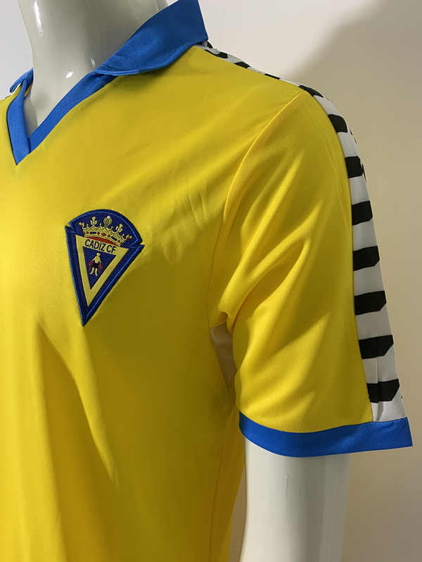 Retro Version 83-84 Cádiz CF Home Yellow Thailand Soccer Jersey AAA-503