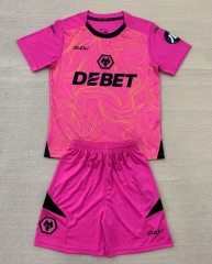 2024-2025 Wolverhampton Wanderers Goalkeeper Pink Soccer Uniform-AY