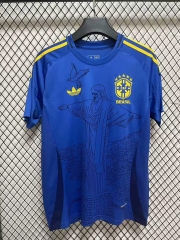 (S-4XL) 2024-2025 Concept Version Brazil Blue Thailand Soccer Jersey AAA-2044