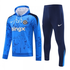 2024-2025 Chelsea Camouflage Blue Thailand Soccer Tracksuit With Hat-418