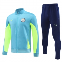 2024-2025 Manchester City Light Blue Thailand Soccer Jacket Uniform-4627