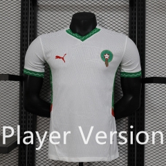 Player Version 2025-2026 Morocco Away White Thailand Soccer Jersey AAA-888