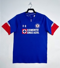 Retro Version 18-19 Cruz Azul Home Blue Thailand Soccer Jersey AAA-811