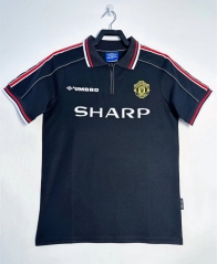 Retro Version 98-99 Manchester United Black Thailand Soccer Jersey AAA-811