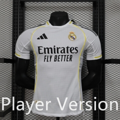 Player Version 2025-2026 Real Madrid White Thailand Soccer Jersey AAA-888