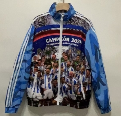 Champion Version Argentina Blue&White Double-Sided Wear Thailand Trench Coats-0255