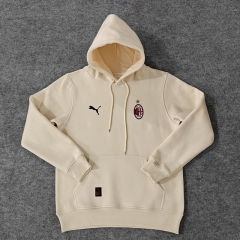 2024-2025 AC Milan Beige Thailand Soccer Tracksuit Top With Hat-LH