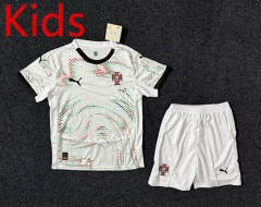 2025-2026 Portugal Away White Kids/Youth Soccer Uniform-GB