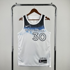 2025 City Edition Minnesota Timberwolves White #30 NBA Jersey-311