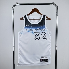 2025 City Edition Minnesota Timberwolves White #32 NBA Jersey-311