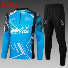 2024-2025 Napoli Ink Jet Laker Blue Kids/Youth Soccer Tracksuit-815