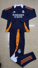 2024-2025 Real Madrid Royal Blue Thailand Soccer Tracksuit-411