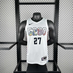 2025 City Edition Denver Nuggets White #27 NBA Jersey-311