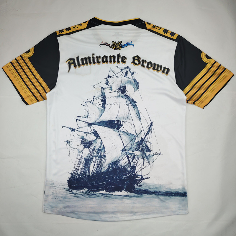(S-4XL)Anniversary Edition Club Almirante Brown Black&White&Gold Thailand Soccer Jersey AAA-2038