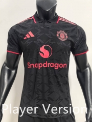 Player Version 2025-2026 Manchester United Black Thailand Soccer Jersey AAA-SJ