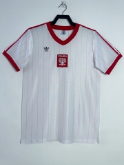 Retro Version 1982 Poland Home White Thailand Soccer Jersey AAA-811