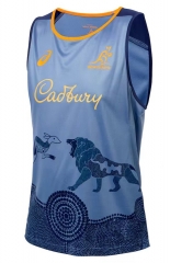 2025 Australia Away Gray&Blue Thailand Rugby Vest