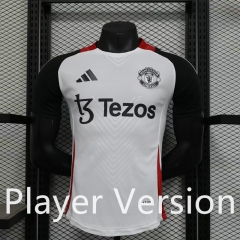 Player Version 2025-2026 Manchester United White Thailand Training Jersey AAA-888