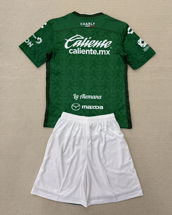 2025-26 Club León Home Green Kids/Youth Soccer Uniform-AY