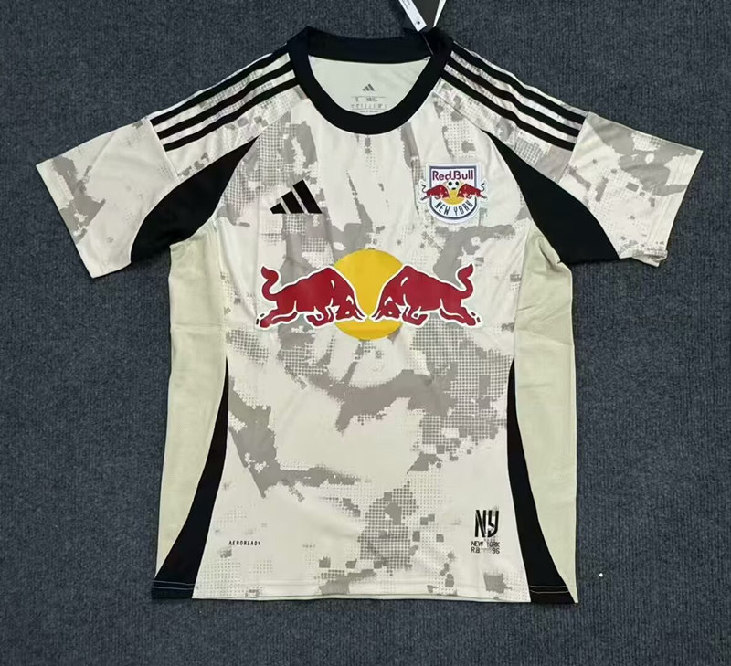 (s-4xl)2025-26 New York Red Bulls Away White Thailand Soccer Jersey AAA-2483
