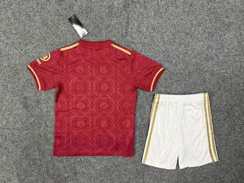 125th Anniversary Edition Bayern München Red Kids/Youth Soccer Uniform-5562